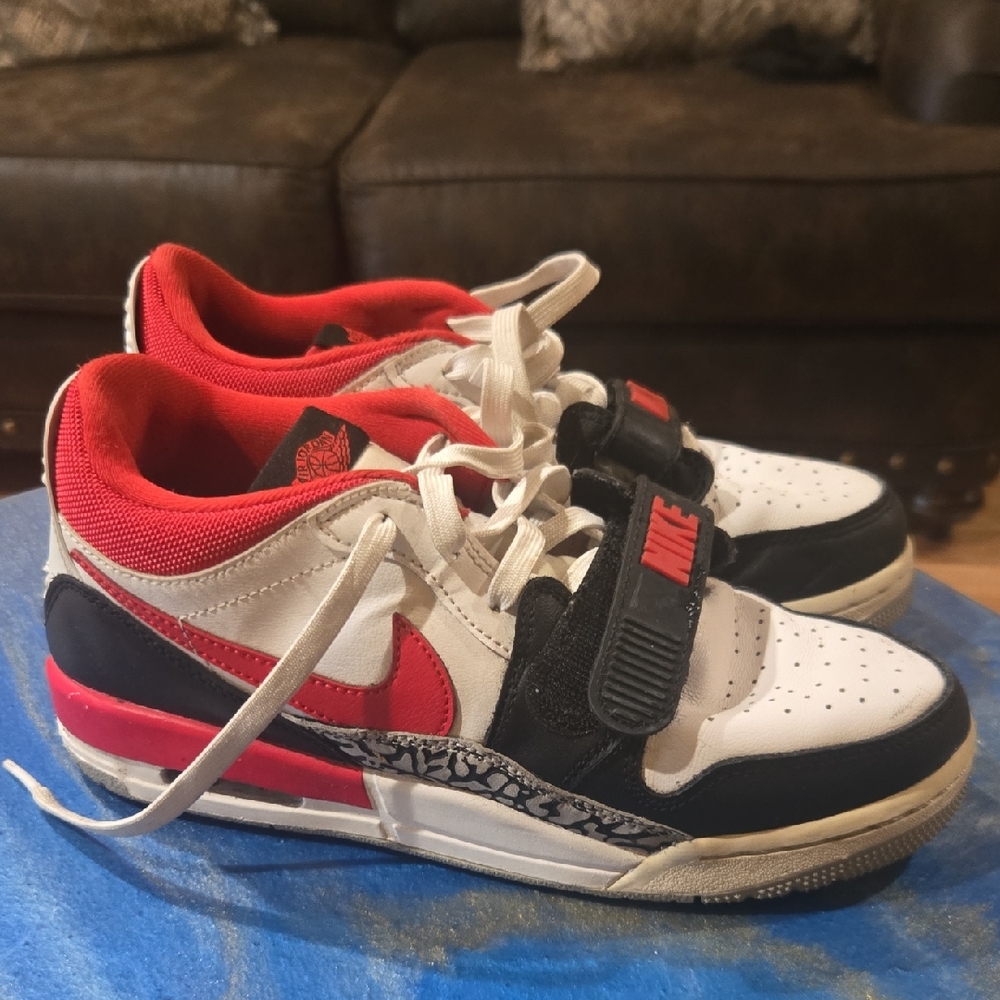 Red, White,and Black Jordans